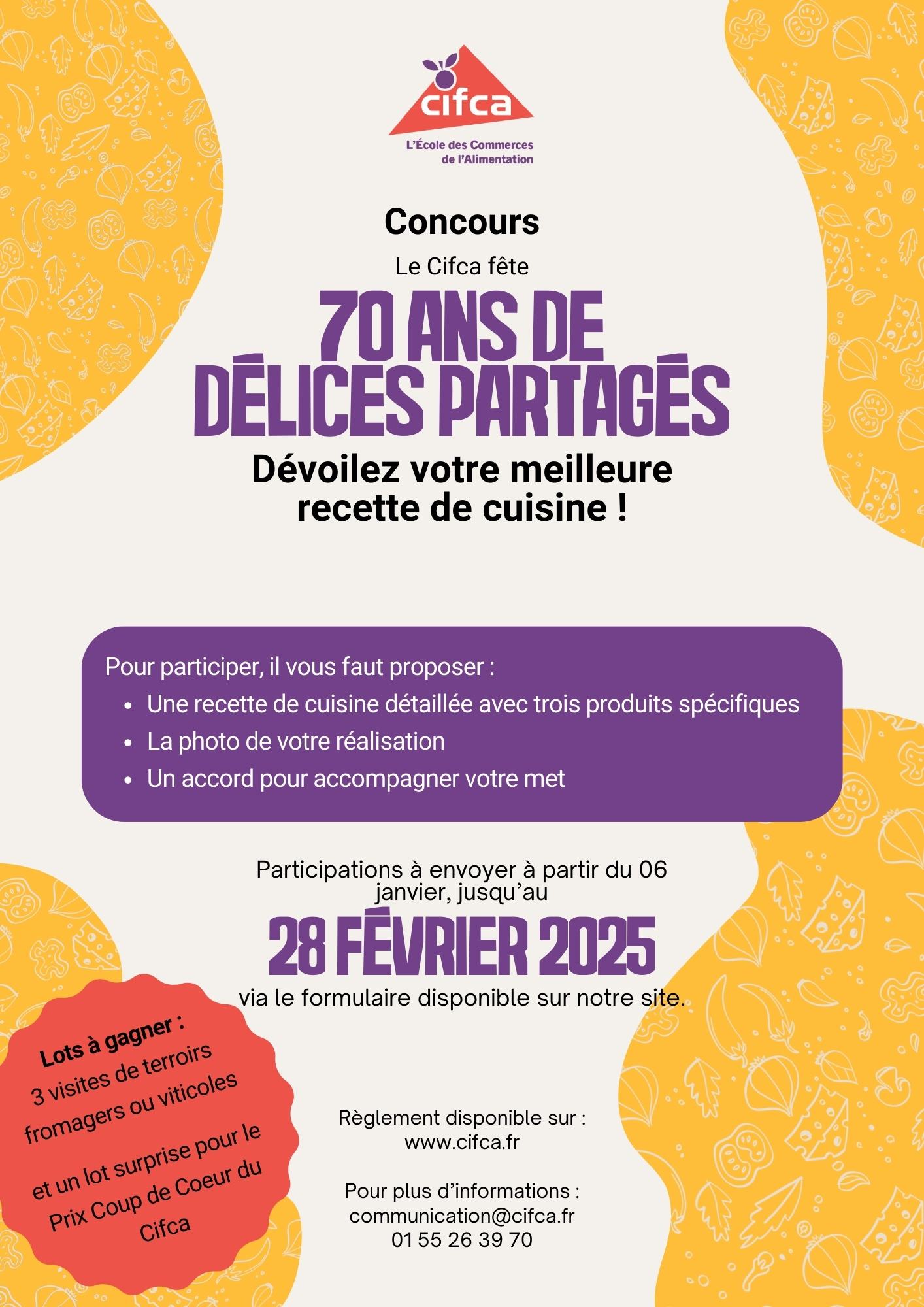 Affiche concours 70 ans grand public